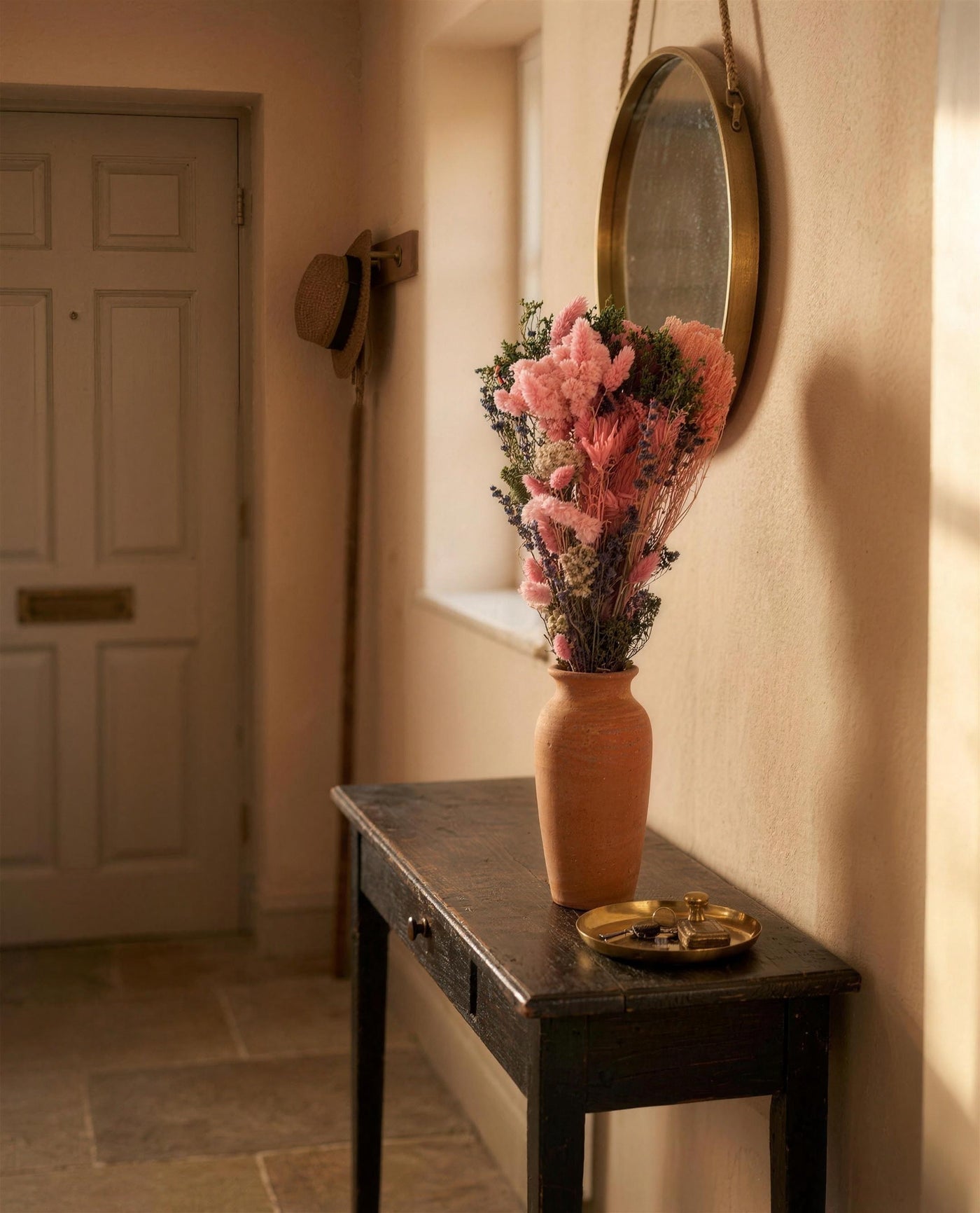 Bouquet di fiori essiccati e stabilizzati in casa